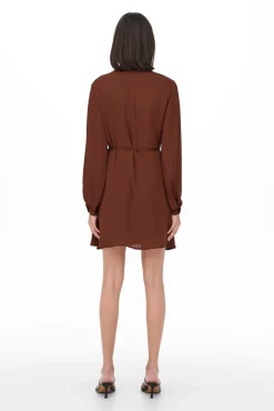 JDY Vestido Corto De Gasa Rojo Hot