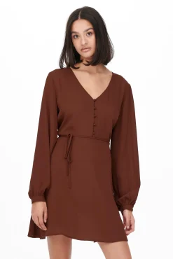 JDY Vestido Corto De Gasa Rojo Hot