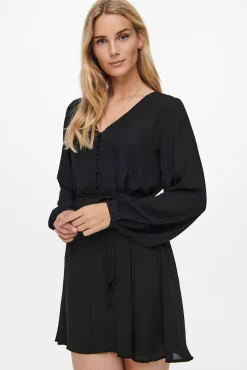 JDY Vestido Corto De Gasa Negro Discount