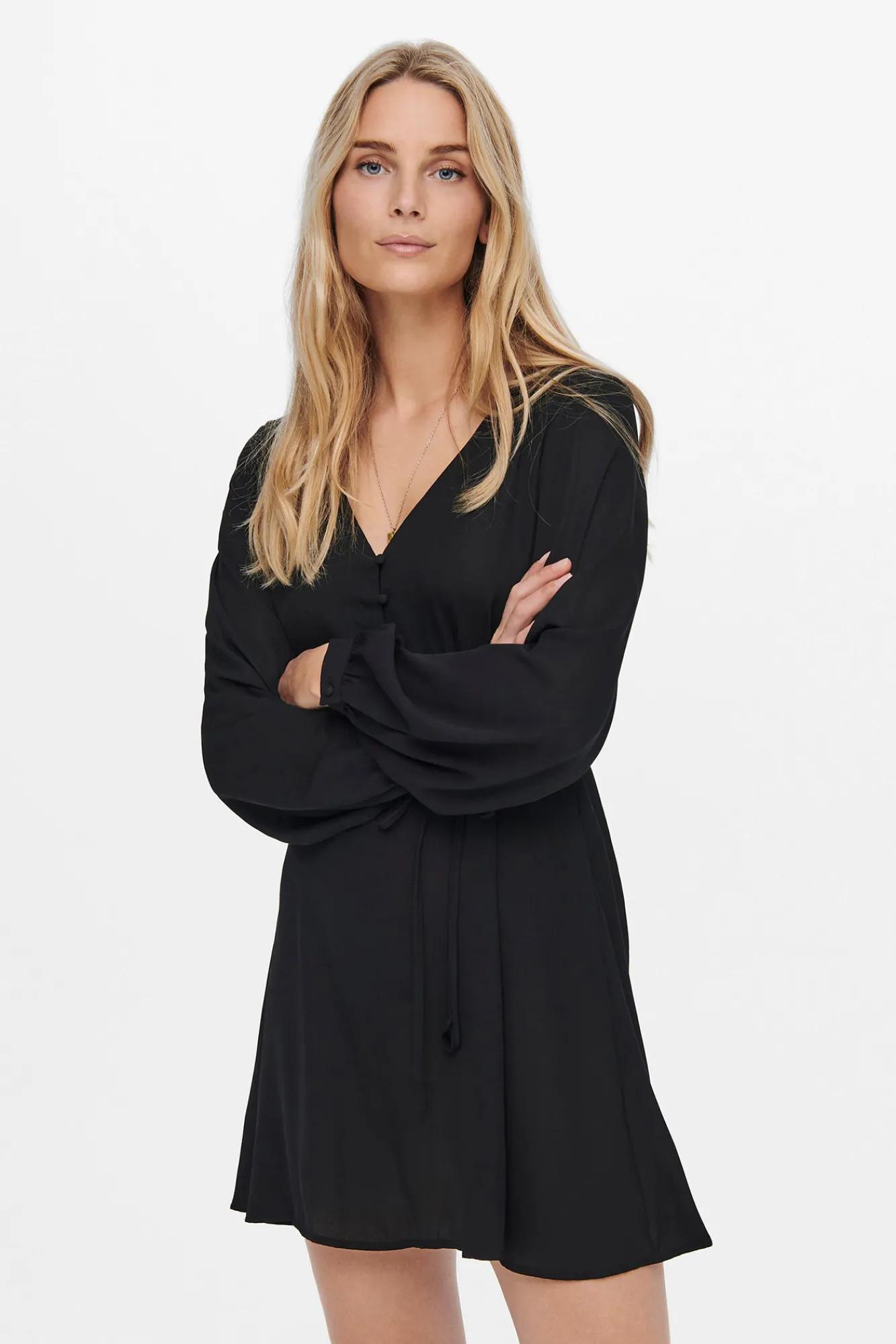 JDY Vestido Corto De Gasa Negro Discount