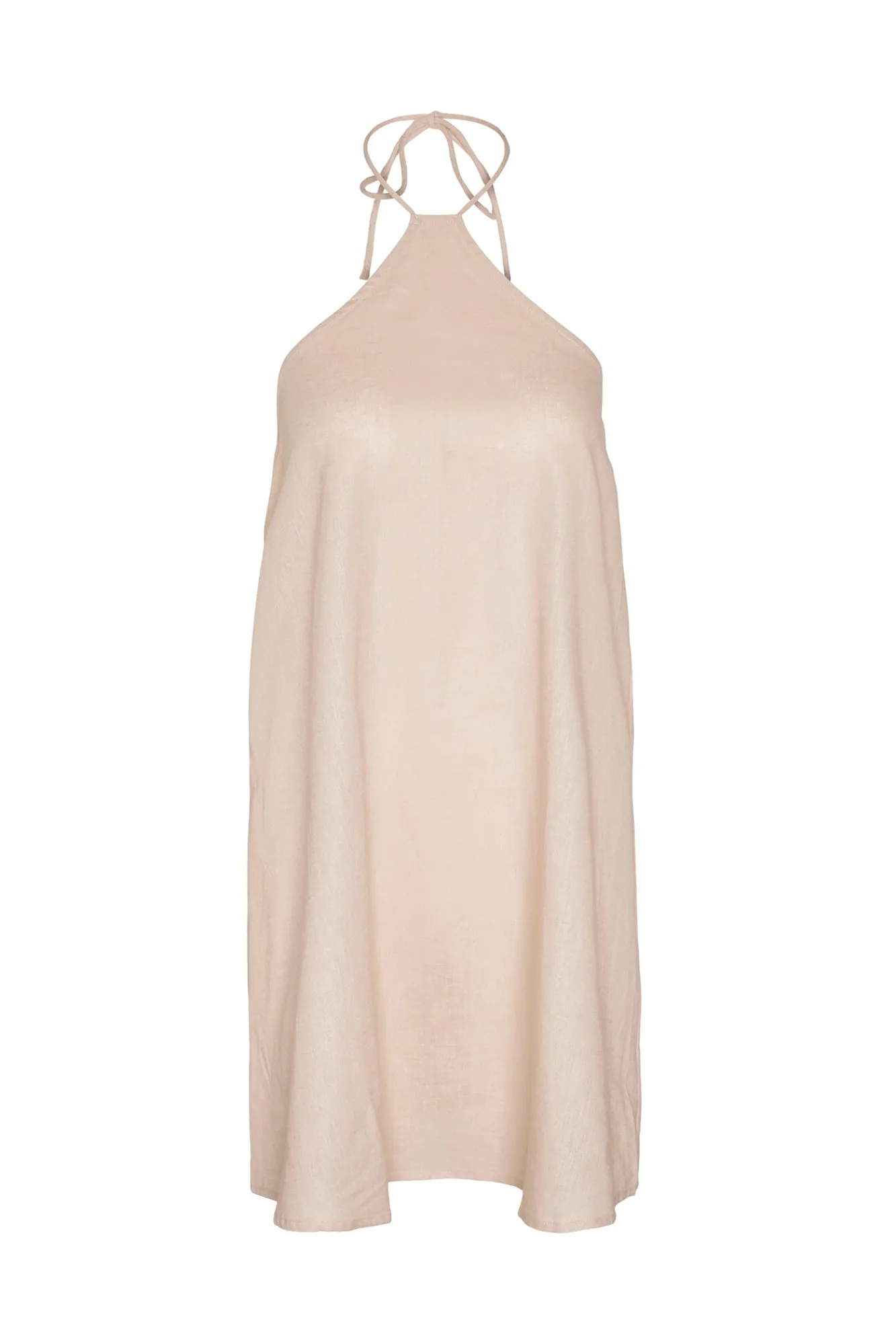 Noisy May Vestido Corto De Lino Blanco Outlet