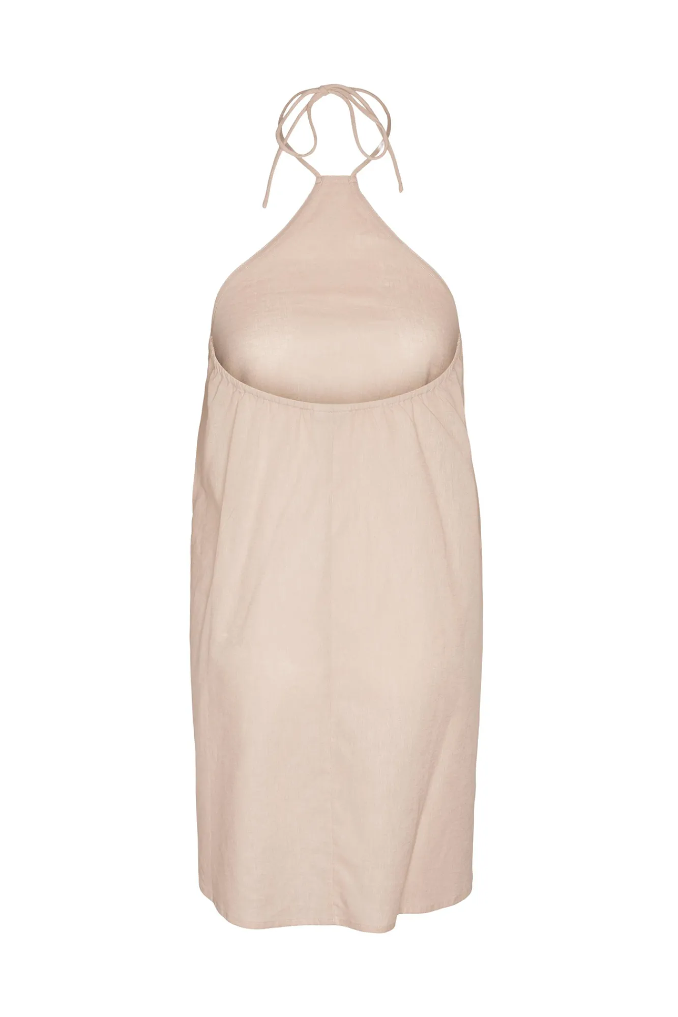 Noisy May Vestido Corto De Lino Blanco Outlet