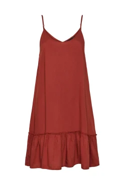 Pieces Vestido Corto De Mujer Rojo Discount