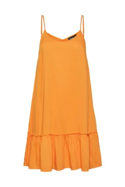 Pieces Vestido Corto De Mujer Naranja Best