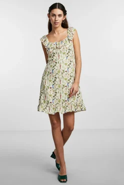 Pieces Vestido Corto De Mujer Marron Medio
