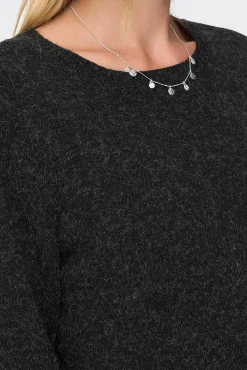 Only Vestido Corto De Punto Negro Online