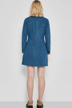 Noisy May Vestido Corto Denim Azul Medio Online