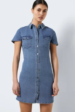 Noisy May Vestido Corto Denim Azul Medio Sale
