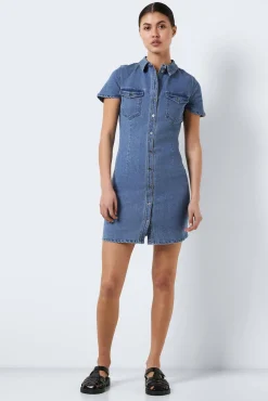Noisy May Vestido Corto Denim Azul Medio Sale