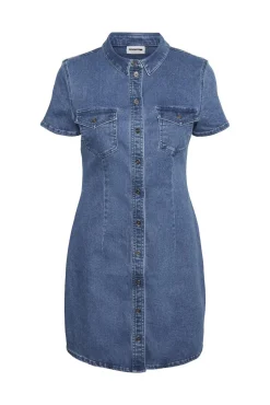 Noisy May Vestido Corto Denim Azul Medio Sale