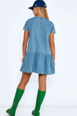 Noisy May Vestido Corto Denim Azul Medio