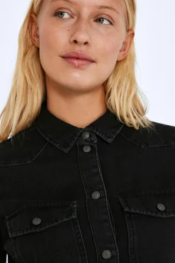 Noisy May Vestido Corto Denim Negro