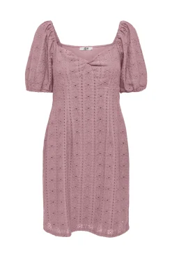 JDY Vestido Corto Detalles Calados Morado Sale