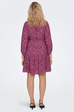Only Vestido Corto Estampado Rojo Hot