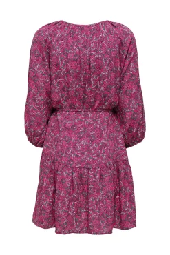 Only Vestido Corto Estampado Rojo Hot