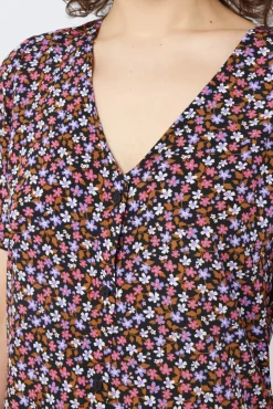 Noisy May Vestido Corto Estampado Negro Outlet