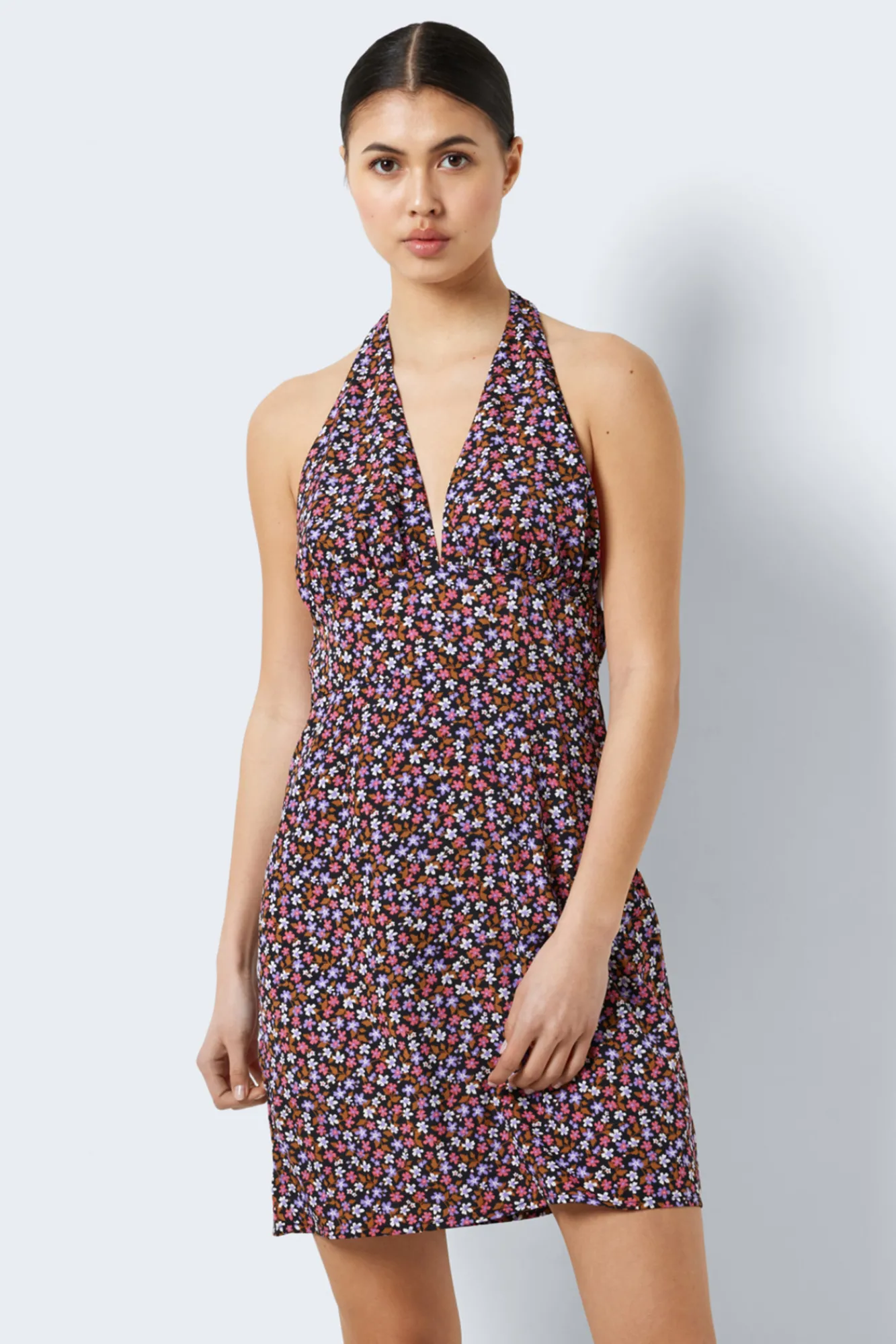 Noisy May Vestido Corto Estampado Negro
