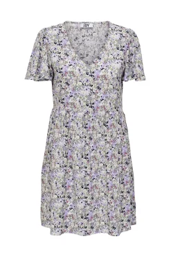 JDY Vestido Corto Estampado Blanco Sale