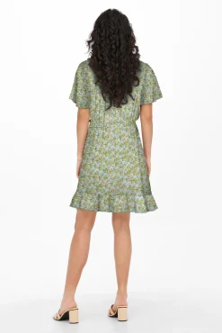 JDY Vestido Corto Estampado Blanco Hot