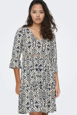 JDY Vestido Corto Estampado Gris Medio Sale