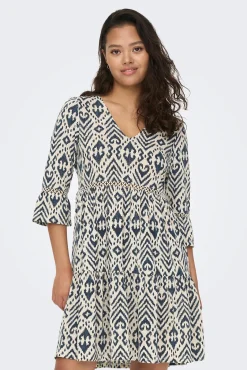 JDY Vestido Corto Estampado Gris Medio Sale