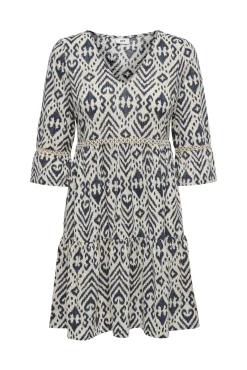 JDY Vestido Corto Estampado Gris Medio Sale