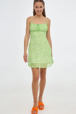 Inside Vestido Corto Estampado Verde Best