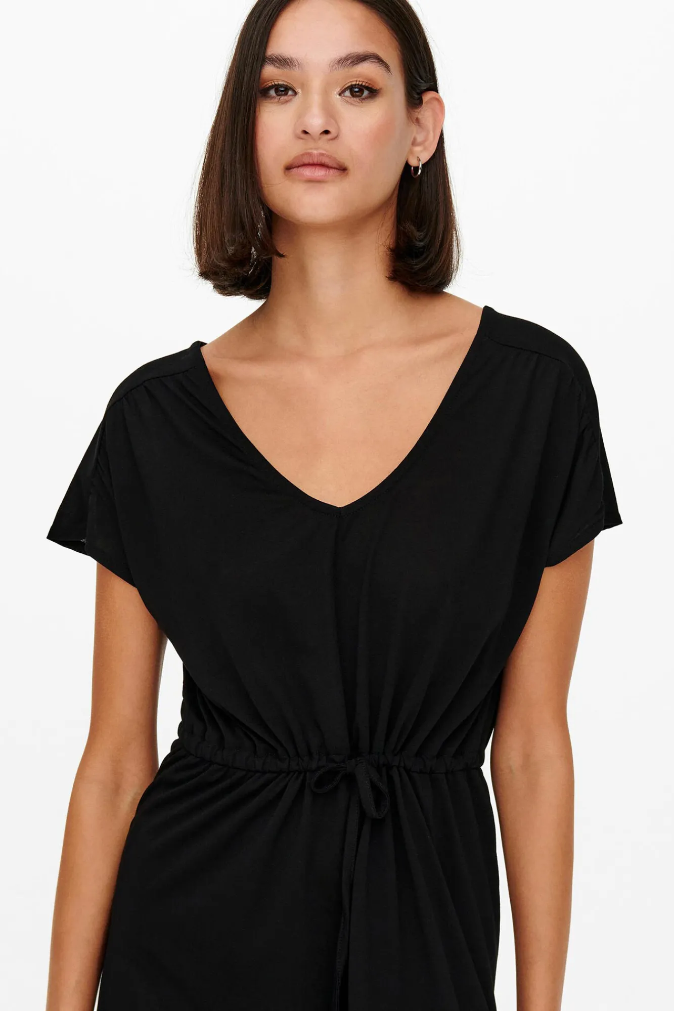 JDY Vestido Corto Fluido Negro Discount