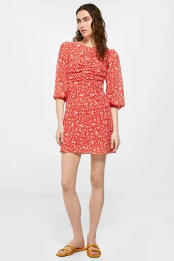 * Vestido Corto Frunces Rojo Clearance