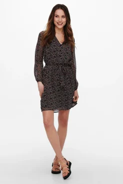 Only Vestido Corto Lazo Azul Medio Online