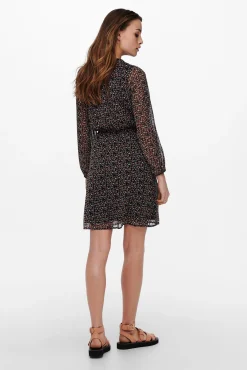 Only Vestido Corto Lazo Azul Medio Online