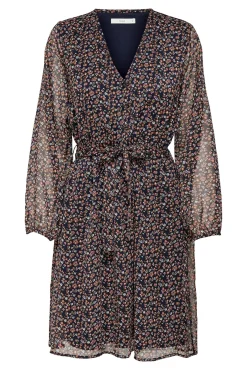 Only Vestido Corto Lazo Azul Medio Online