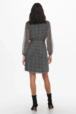 Only Vestido Corto Lazo Negro Clearance