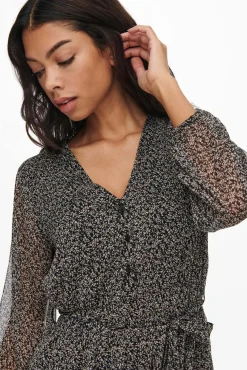 Only Vestido Corto Lazo Negro Clearance