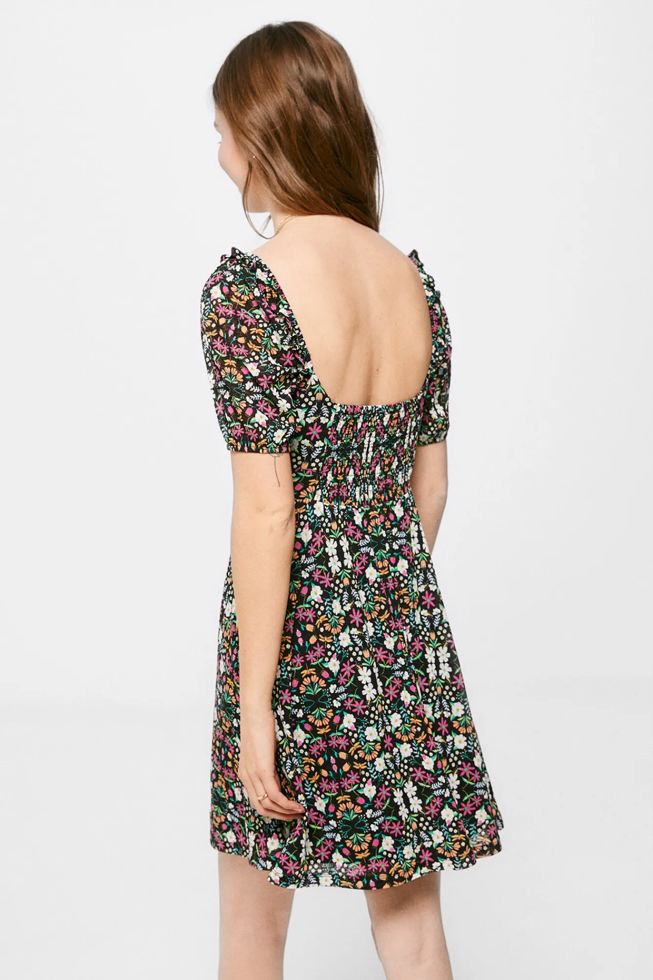 * Vestido Corto Lazo Uve Escote Negro Best