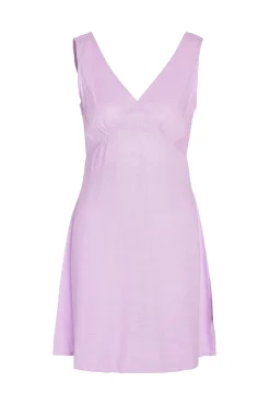 Noisy May Vestido Corto Lino Morado Sale