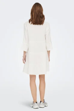 Only Vestido Corto Manga 3/4 Blanco Best