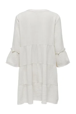 Only Vestido Corto Manga 3/4 Blanco Best