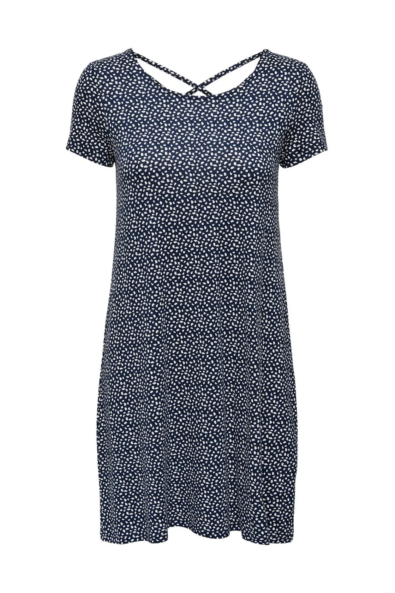 Only Vestido Corto Manga Corta Azul Medio Hot