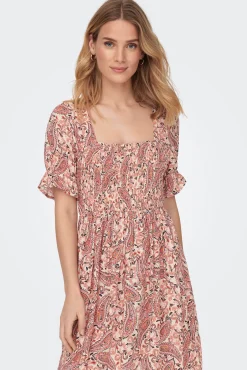 JDY Vestido Corto Manga Corta Gris Medio Discount