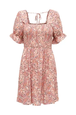 JDY Vestido Corto Manga Corta Gris Medio Discount