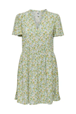 JDY Vestido Corto Manga Corta Blanco