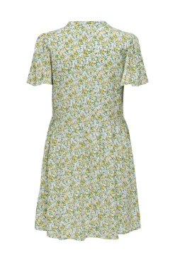 JDY Vestido Corto Manga Corta Blanco