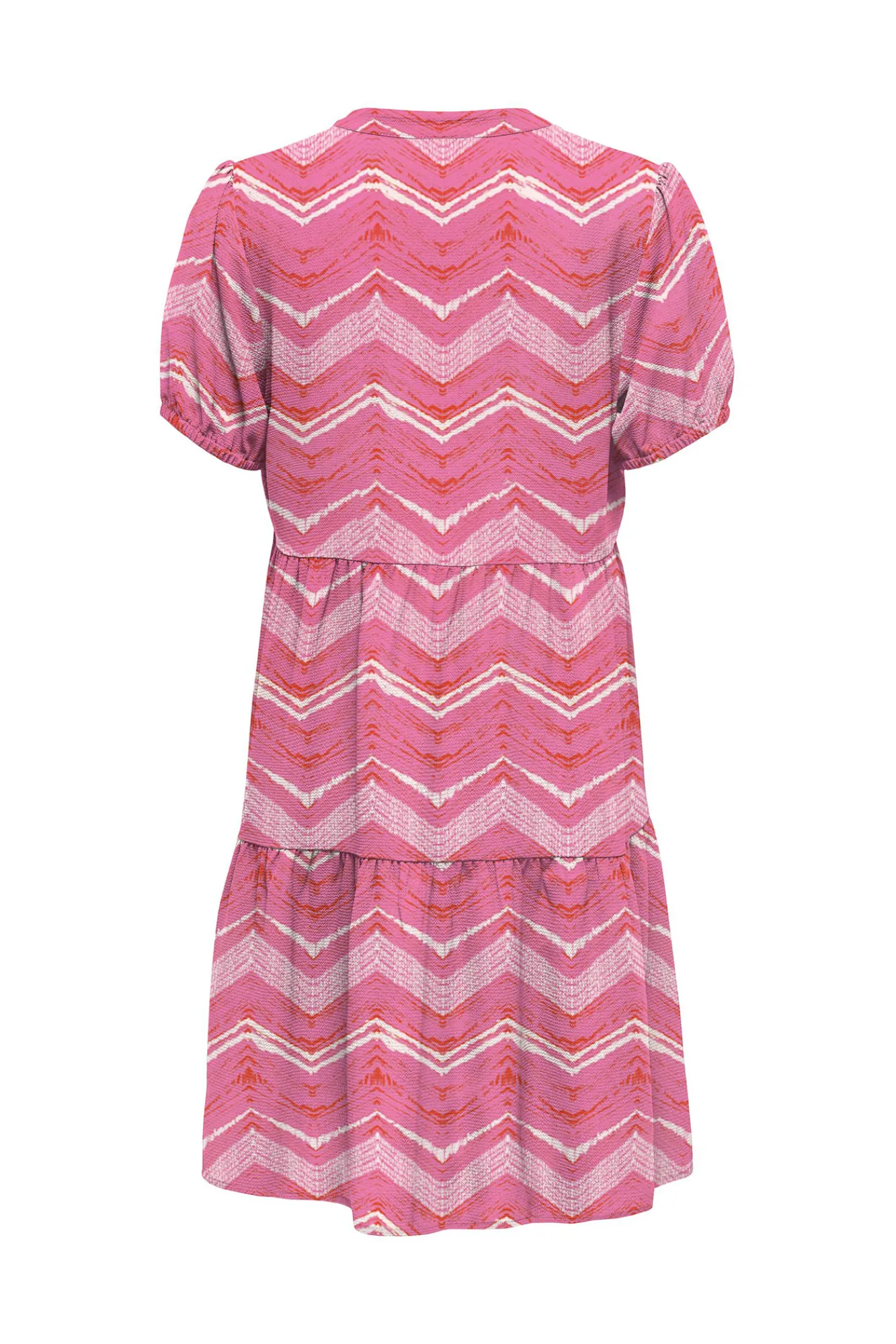 Only Vestido Corto Manga Corta Rosa Hot