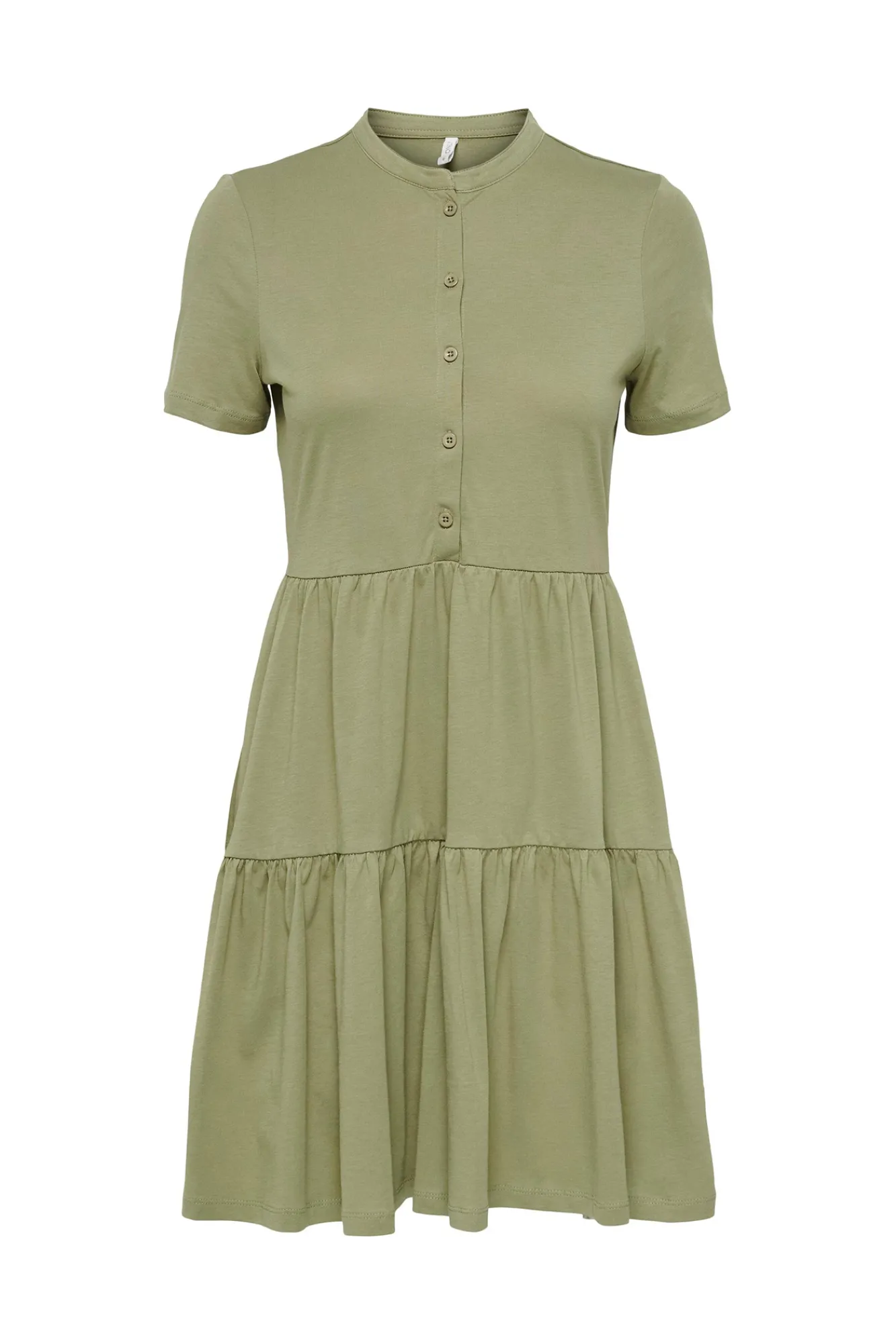 Only Vestido Corto Manga Corta Verde Sale