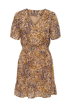 Only Vestido Corto Manga Corta Fluido Blanco Best