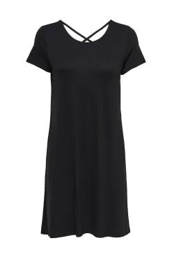 Only Vestido Corto Manga Corta Negro New