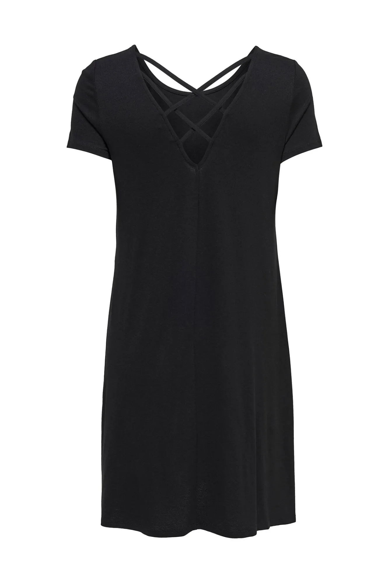 Only Vestido Corto Manga Corta Negro New