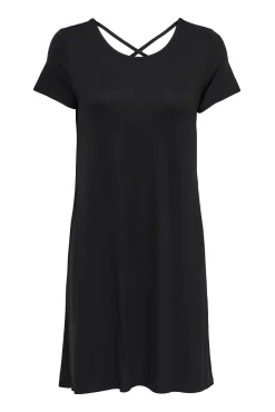 Only Vestido Corto Manga Corta Negro New