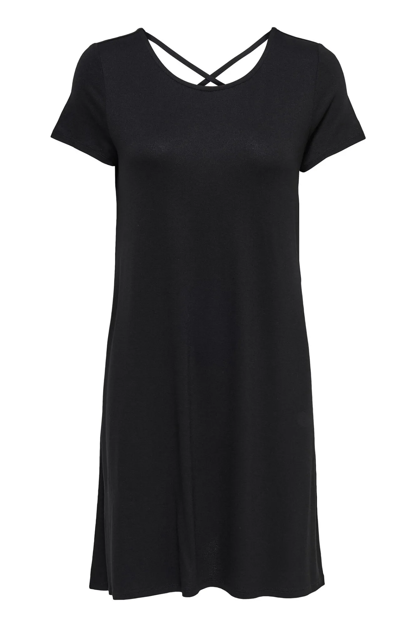 Only Vestido Corto Manga Corta Negro New